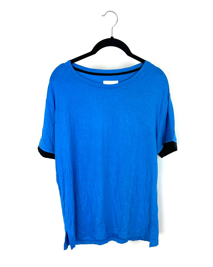 Electric Blue Short-Sleeve Soft Tee Shirt - Small