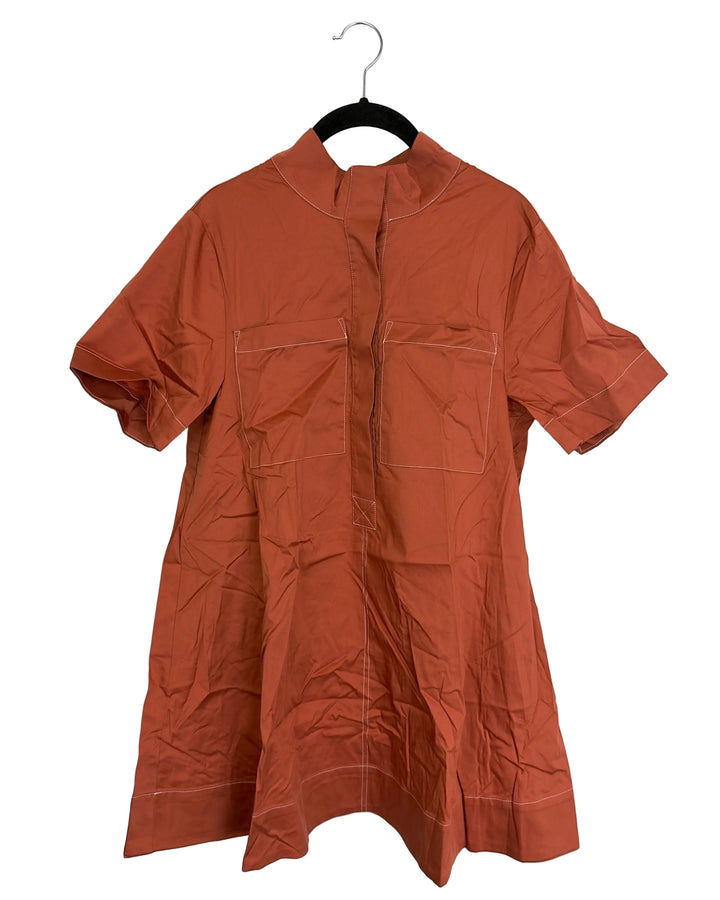 Burnt Orange T Shirt Dress - Size 2/4