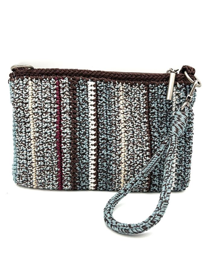Blue Multicolor Crochet Crossbody / Wristlet