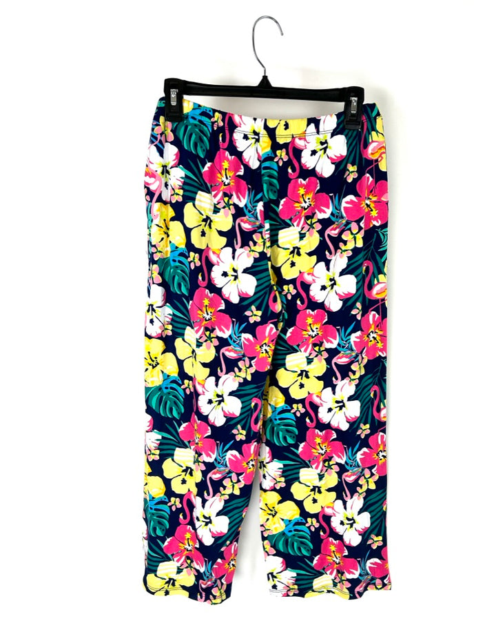Tropical Print Pajama Pants - Size 6/8