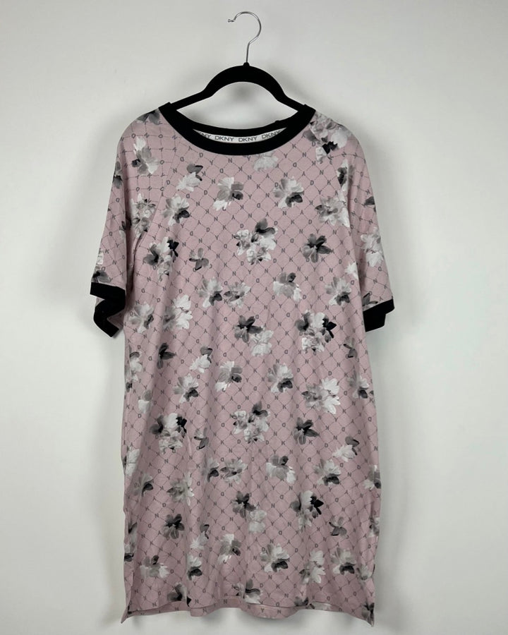 Light Pink Floral Nightgown - Small