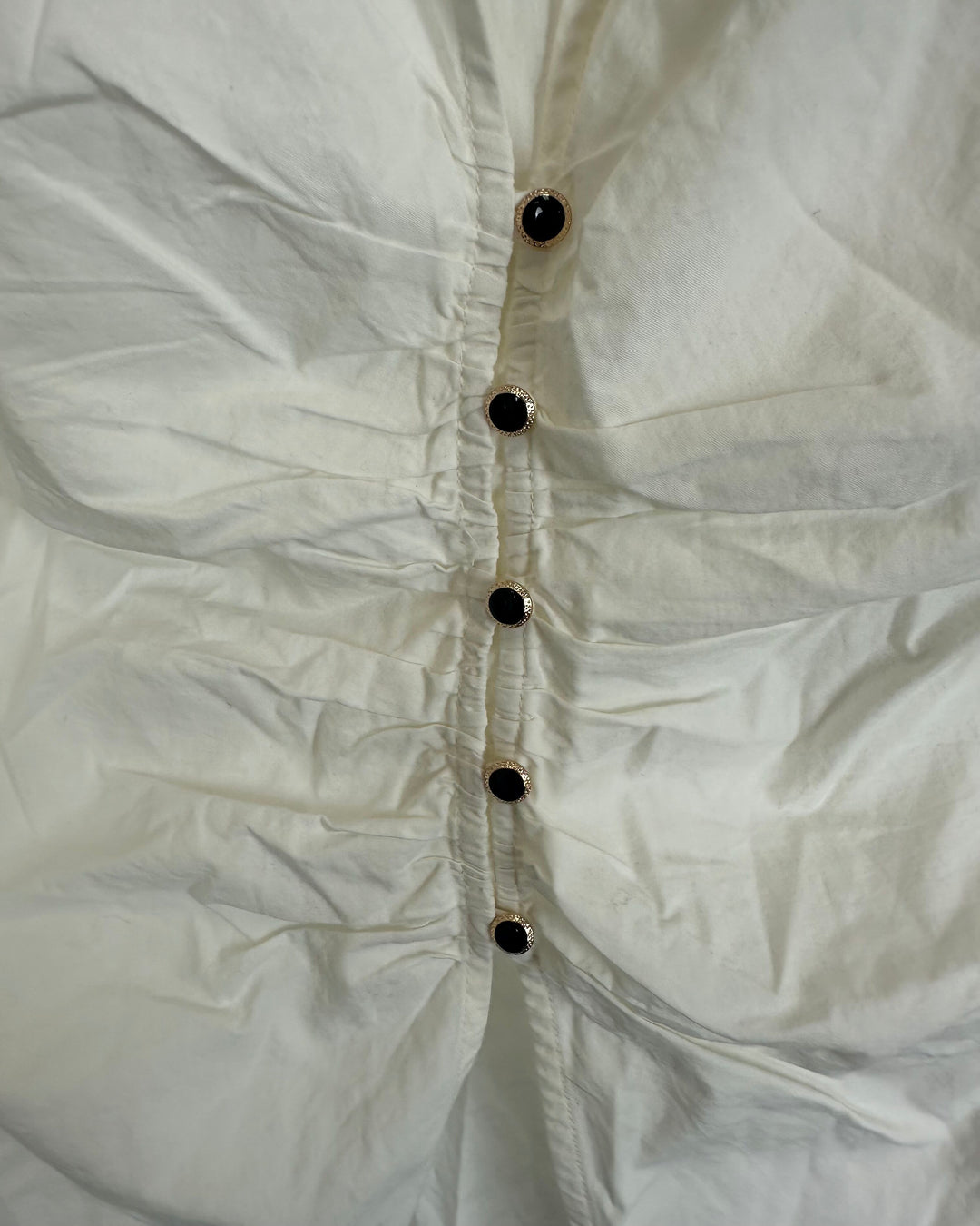 White V Neck Black Button Down - Size 0/2 2/4 6/8