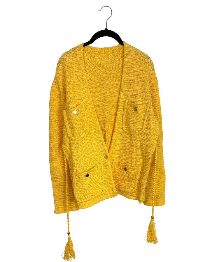 Sunshine Yellow Knit Cardigan - Size 4/6