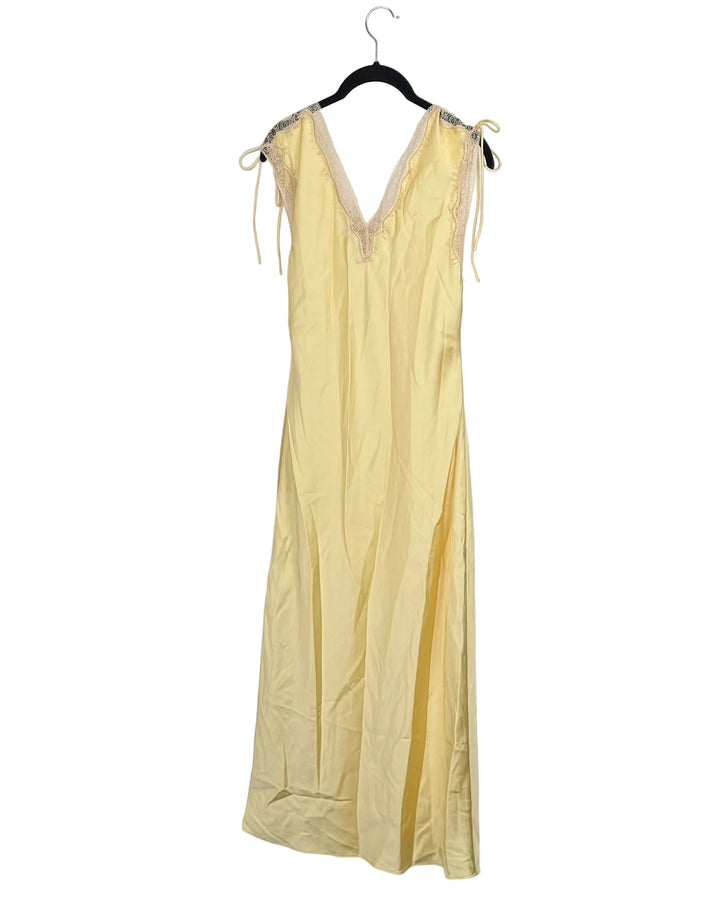 Butter Yellow Lace Tie Dress - Size 2/4, and Size 4/6