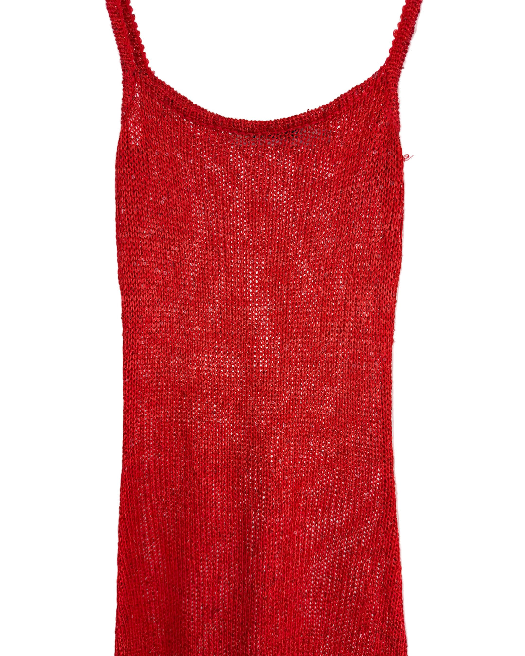 Red Sequin Open Knit Dress - Size 02, and 2/4