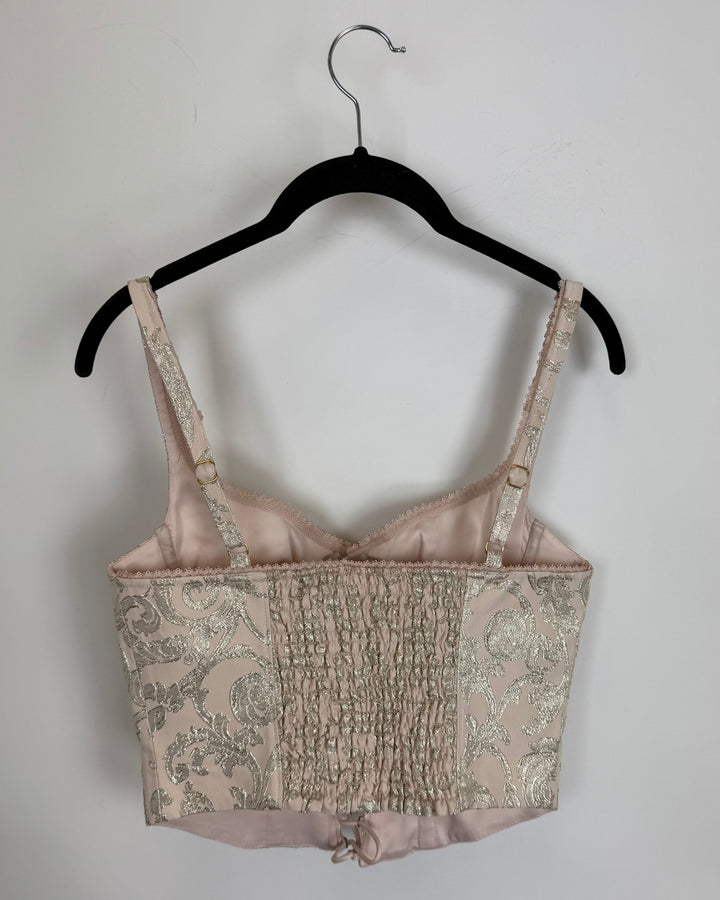 Champagne and Gold Corset Top - Size 2/4