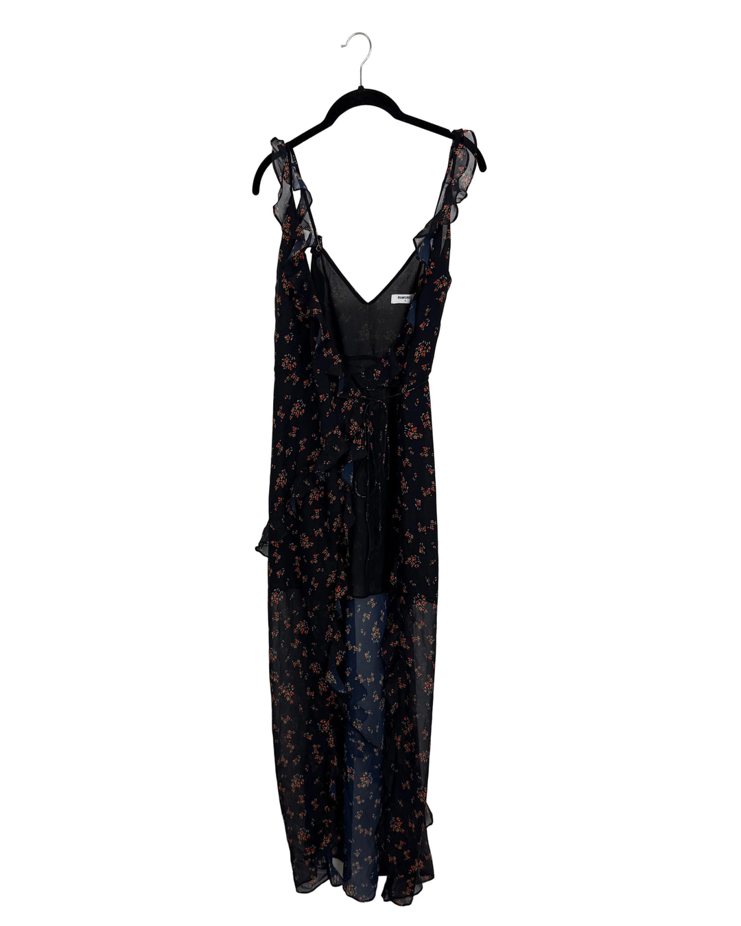 Navy Floral Wrap Dress - Size 00/0 and Size 2/4