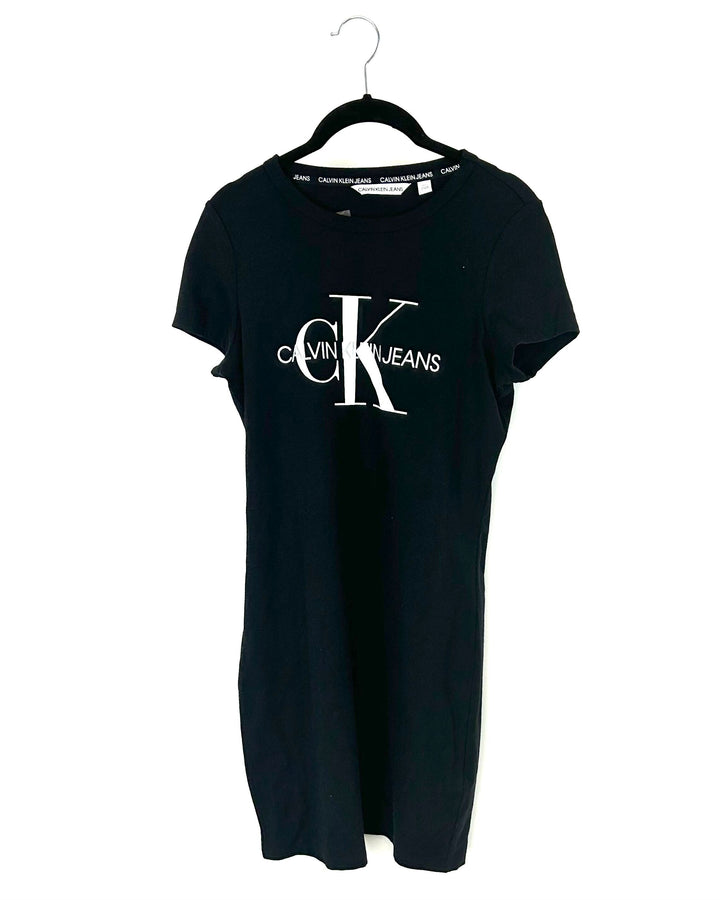 Black T-Shirt Dress - Size 4-6