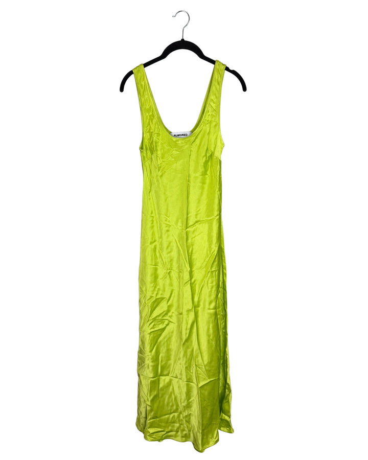Lime Green Slip Dress - Size 0/2