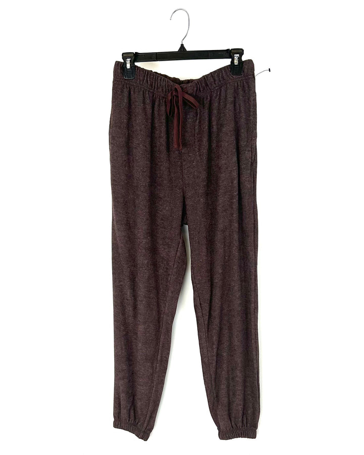 Brown Terry Cloth Joggers - Size 8-10