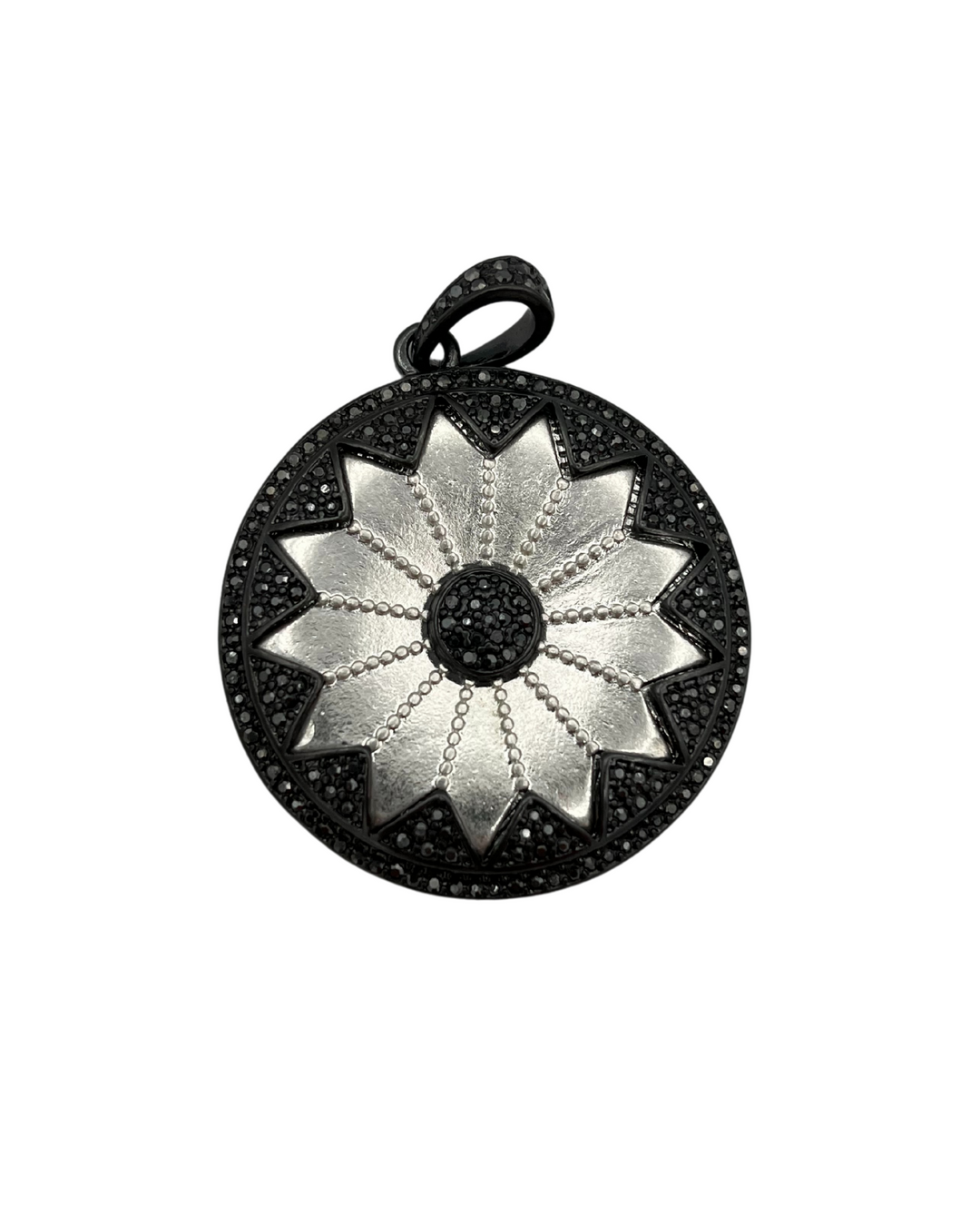 Silver Flower Pendant Charm