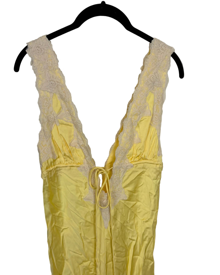 Sunshine Yellow Lace Trim Dress - Size 4/6
