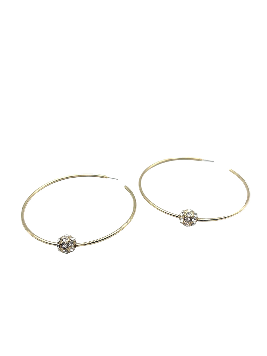 Gold Hoop & Bead Earrings