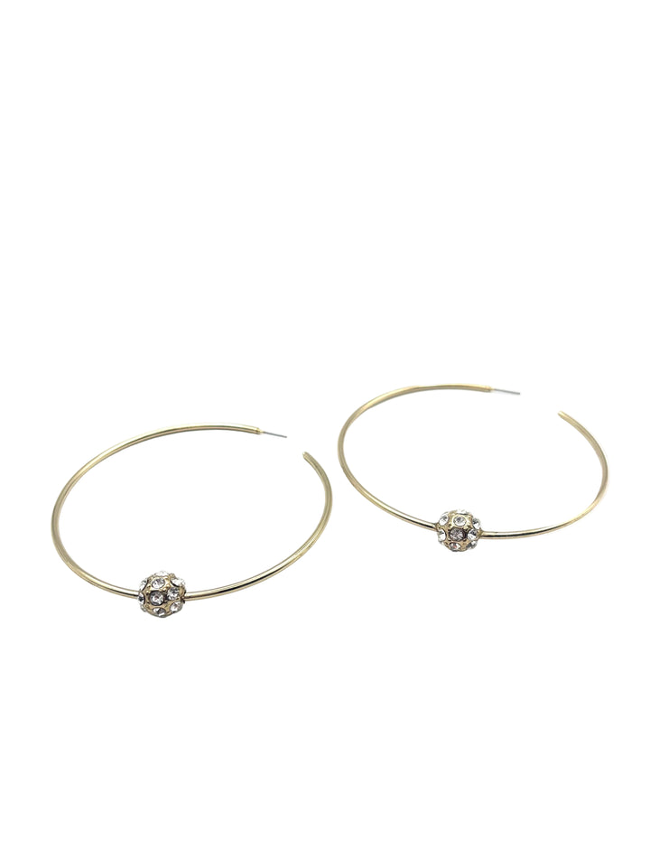 Gold Hoop & Bead Earrings