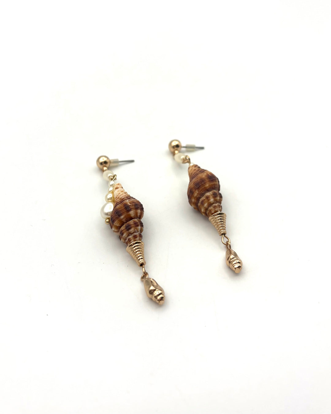 Conch Seashell Drop Earrings