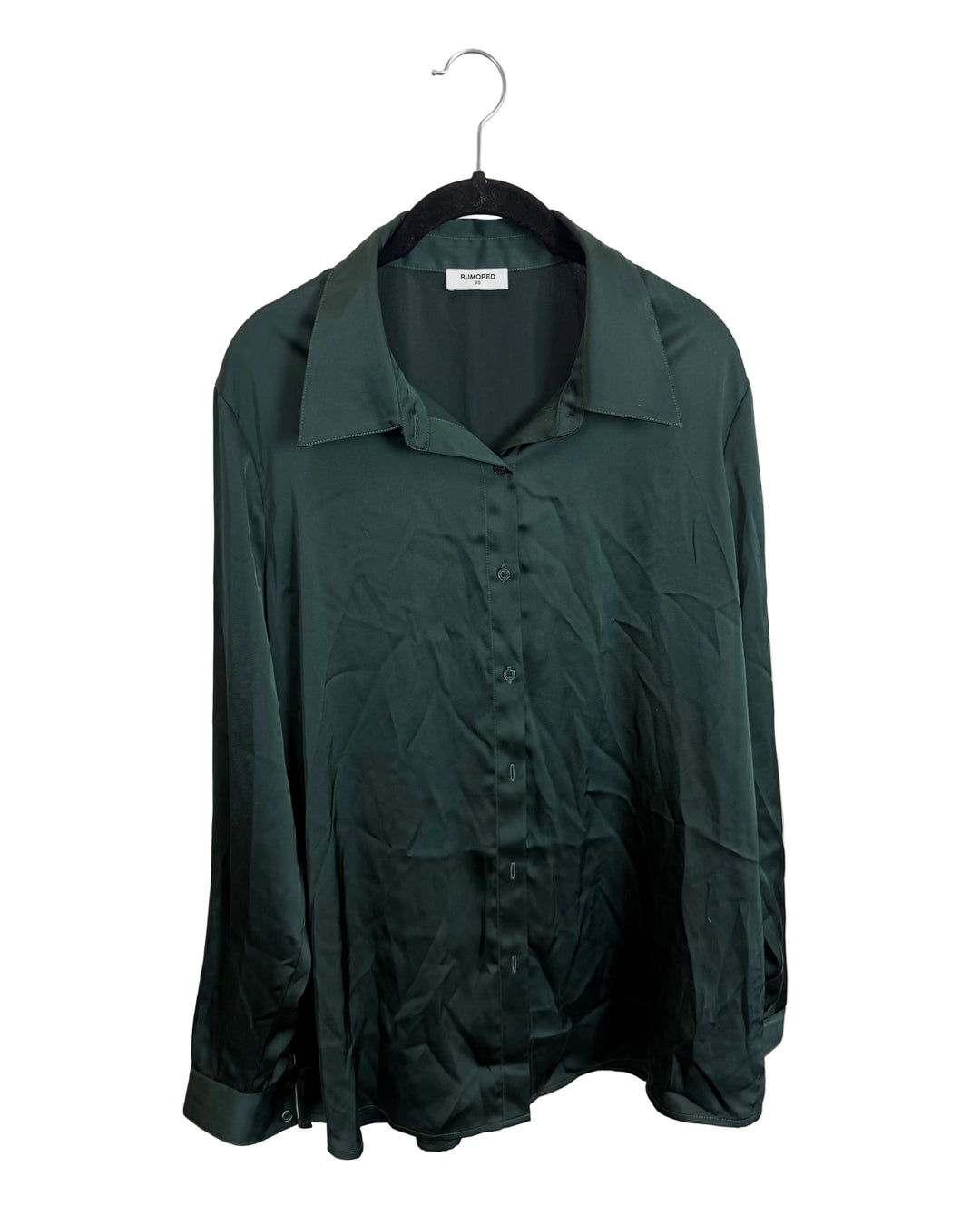 Emerald Green Button-Down Blouse - Size 2/4, and Size 4/6