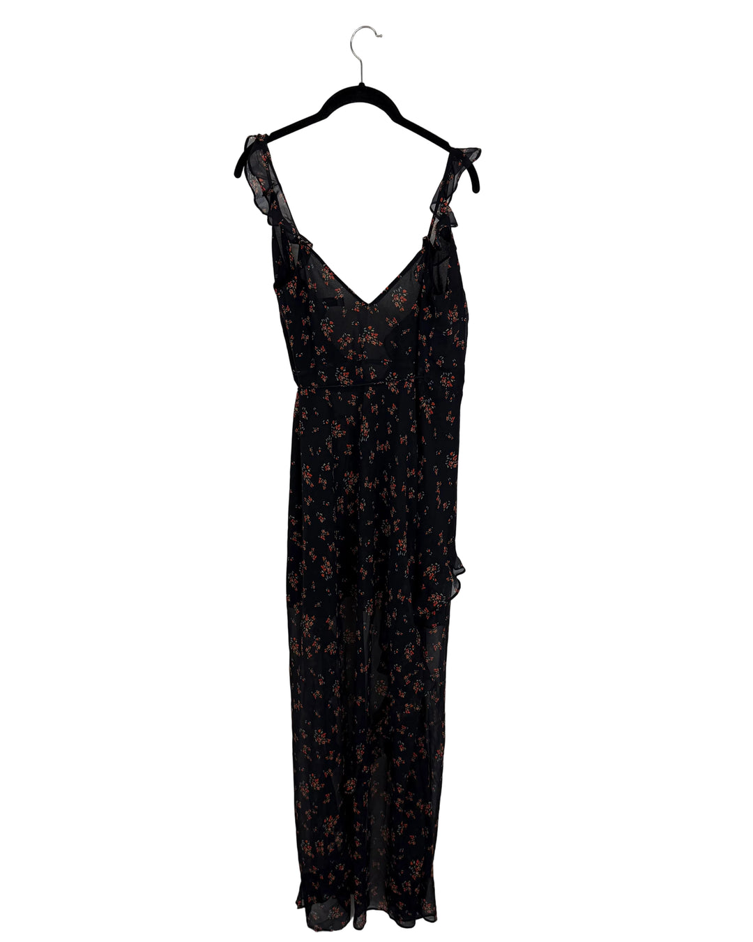 Navy Floral Wrap Dress - Size 00/0 and Size 2/4