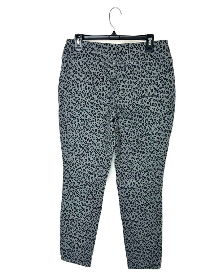 Gray Animal Print Pants - Size 12