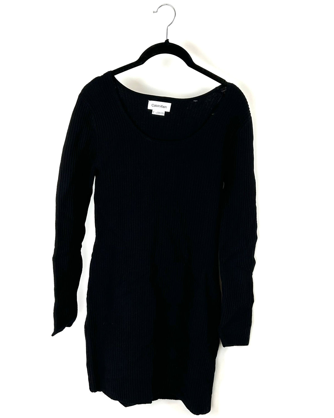 black long sleeve calvin klein dress Calvin Klein Long Sleeve with Neck Bow Black 8 at Amazon Women's Clothing store