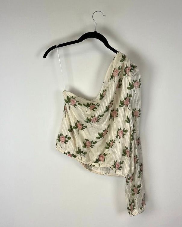 Floral One Shoulder Blouse - Size 4-6