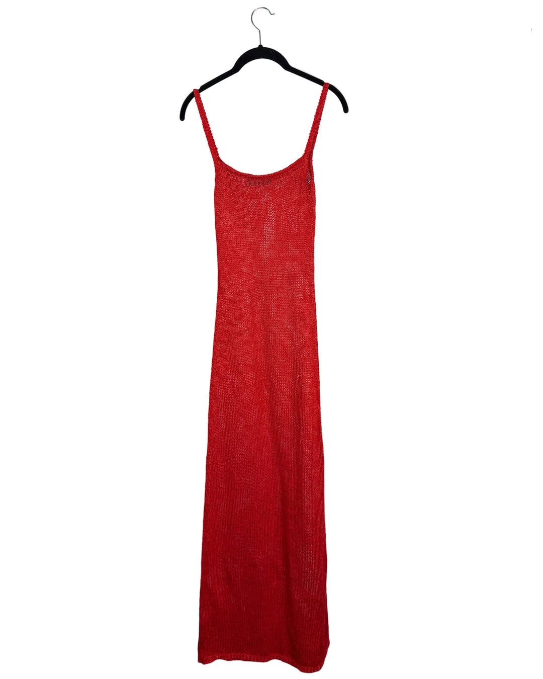Red Sequin Open Knit Dress - Size 02, and 2/4