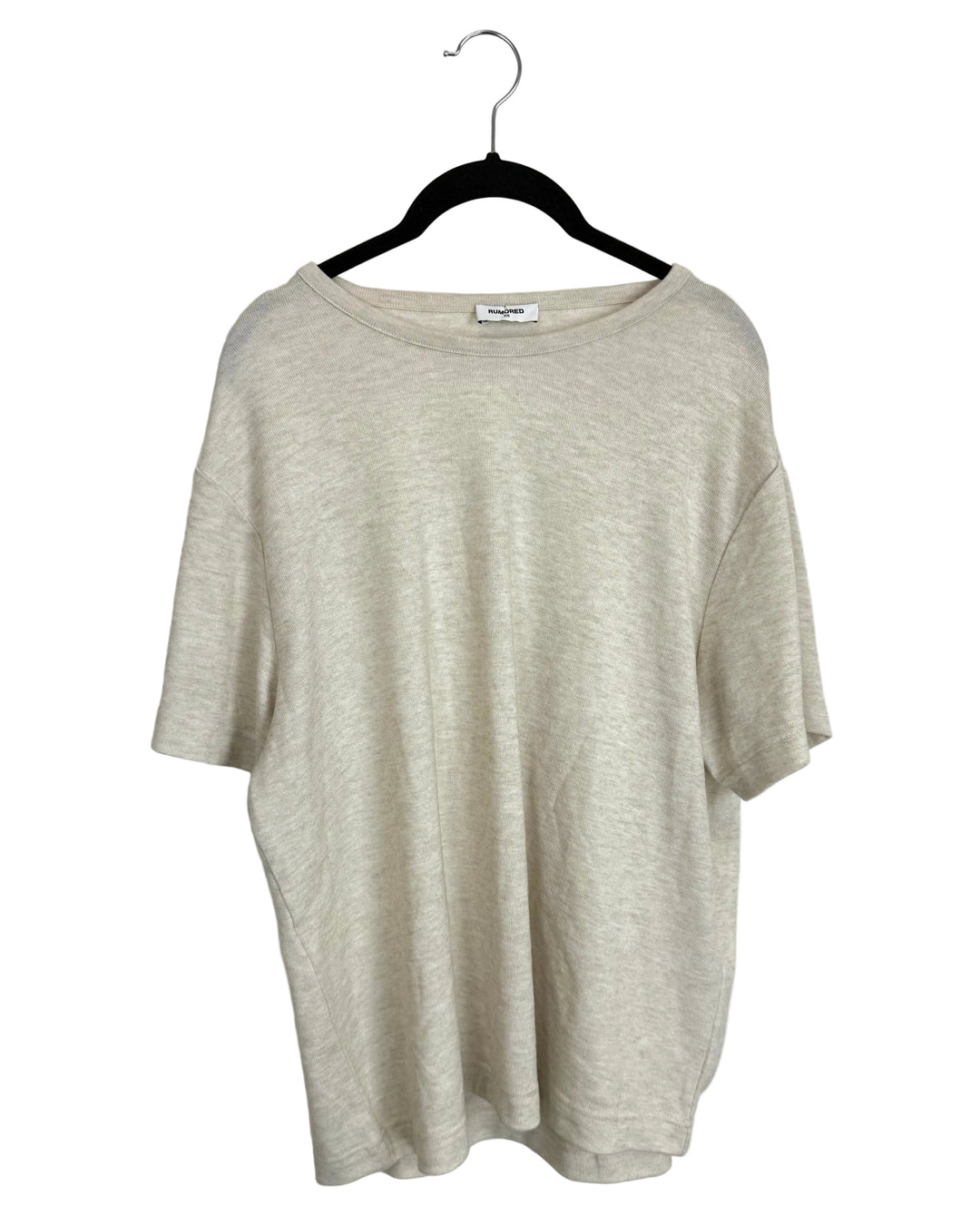 Oatmeal Loose T-Shirt - Size 6/8