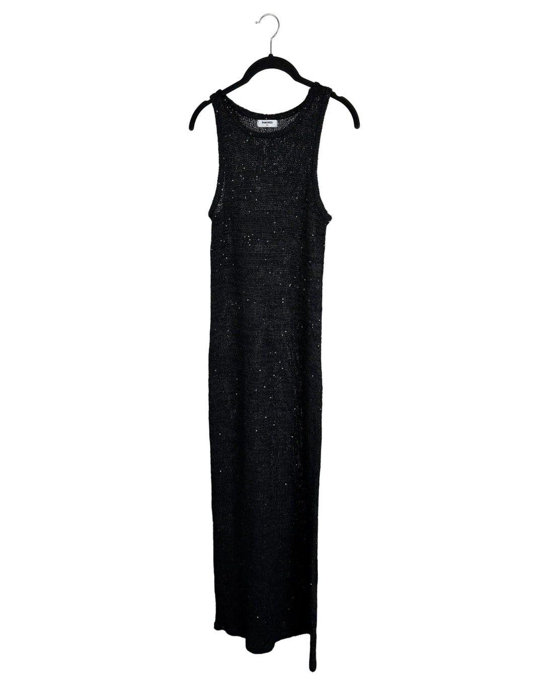 Black Sequin Open Knit Dress - Size 0/2, and Size 2/4