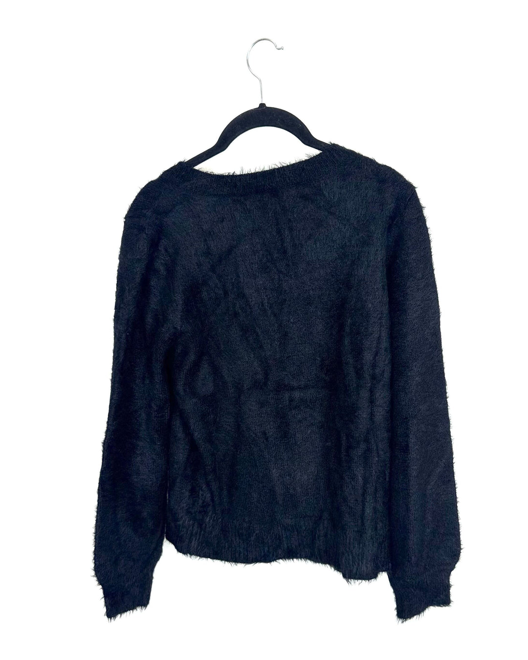 Black Fuzzy Long Sleeve Sweater - Size 2/4