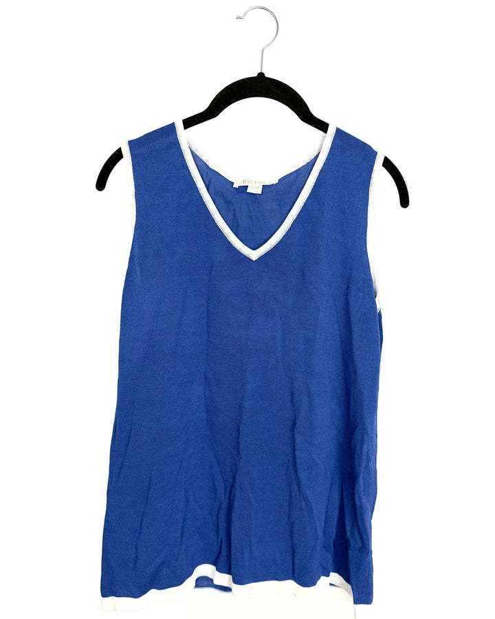 Royal Blue Semi Sheer Tank Top - Size 2/4 and 4/6