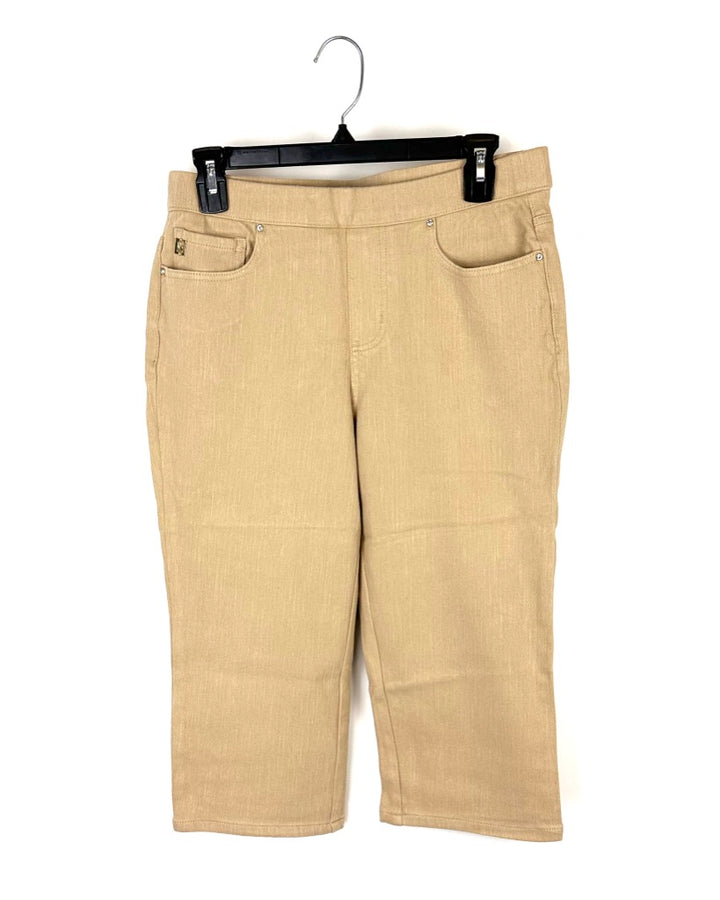 Tan Capri Jeans - Size 6