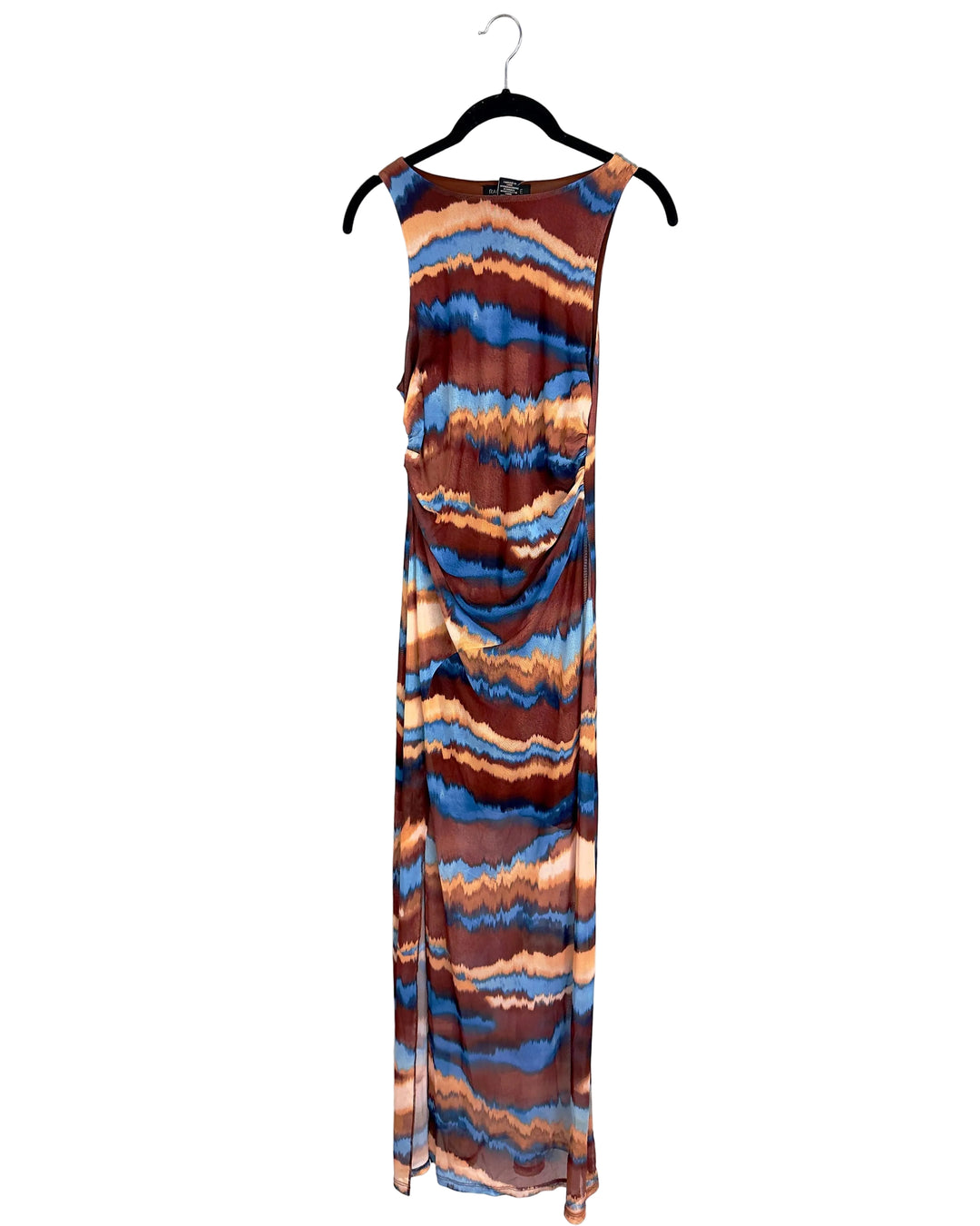 Blue and Brown Patterned Dress - Size 2/4