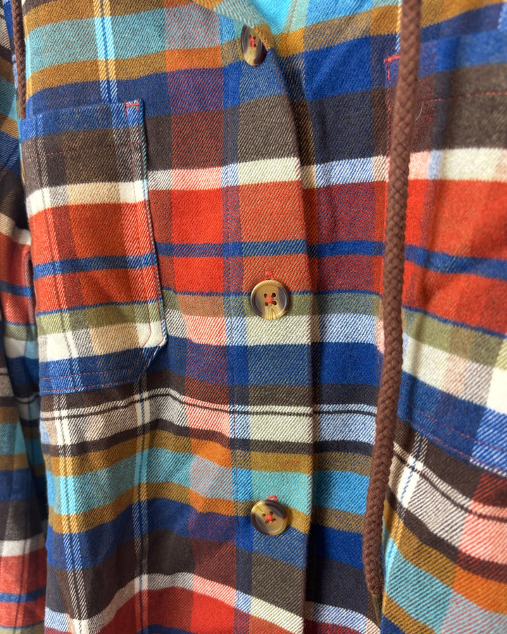 Long Sleeve Flannel Hoodie - Size 2/4