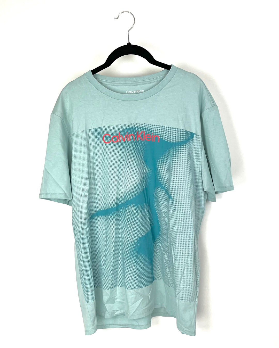 MENS Light Blue Kiss Design T-Shirt - Large