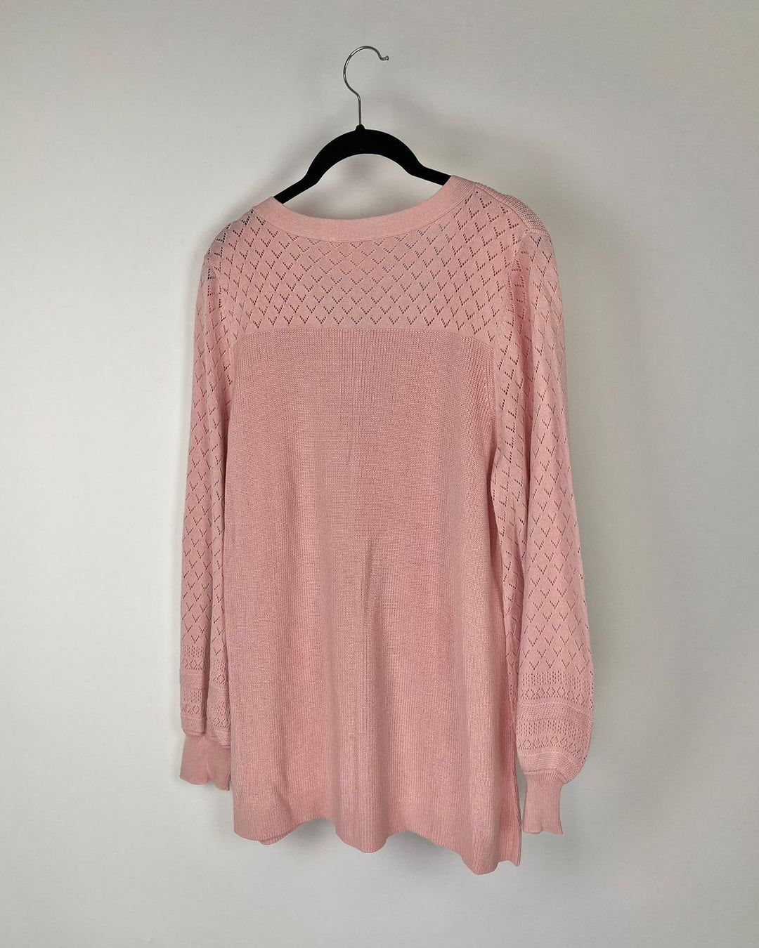 Light Pink Button Sweater - Size 14-16