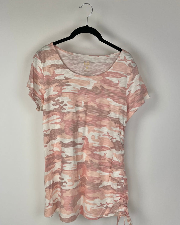 Light Pink Camo Top - Size 6-8