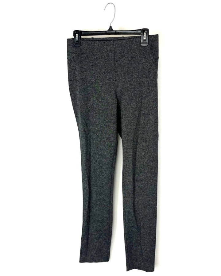 Dark Grey Stretchy Thick Leggings - Extra Small and Small