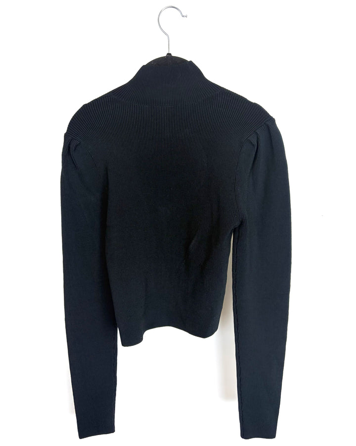 Black Turtle Neck Cutout Top - Size 2/4
