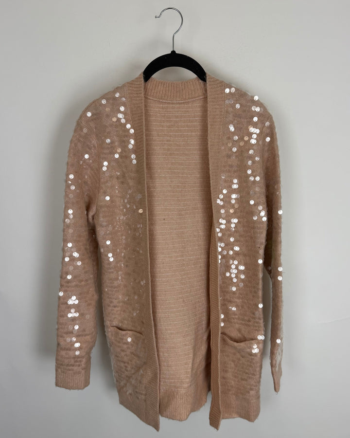Light Pink Sequin Cardigan - Size 2/4