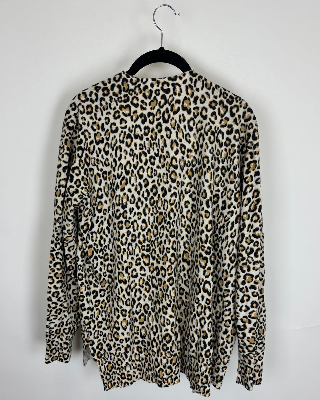 Open Front leopard Print Cardigan - Size 2/4