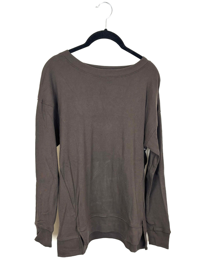Brown Crew Neck Sweatshirt - Size 2/4