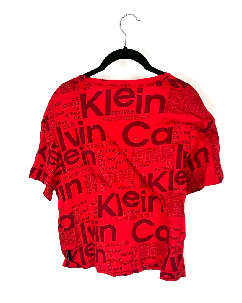 Red Cropped Graphic Tshirt Small The Fashion Foundation