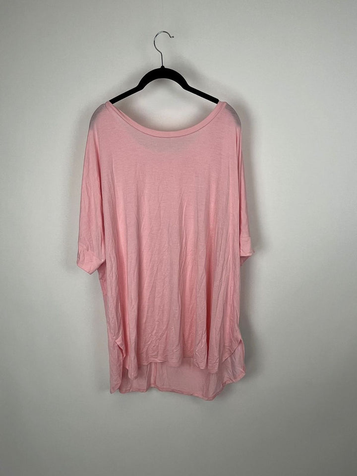 Pink Short Sleeve Pajama Top - Size 2X