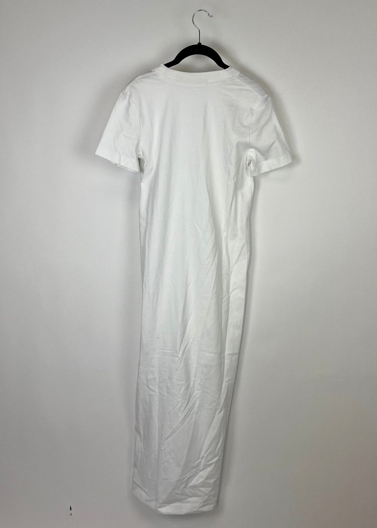 White T-Shirt Maxi Dress - Small