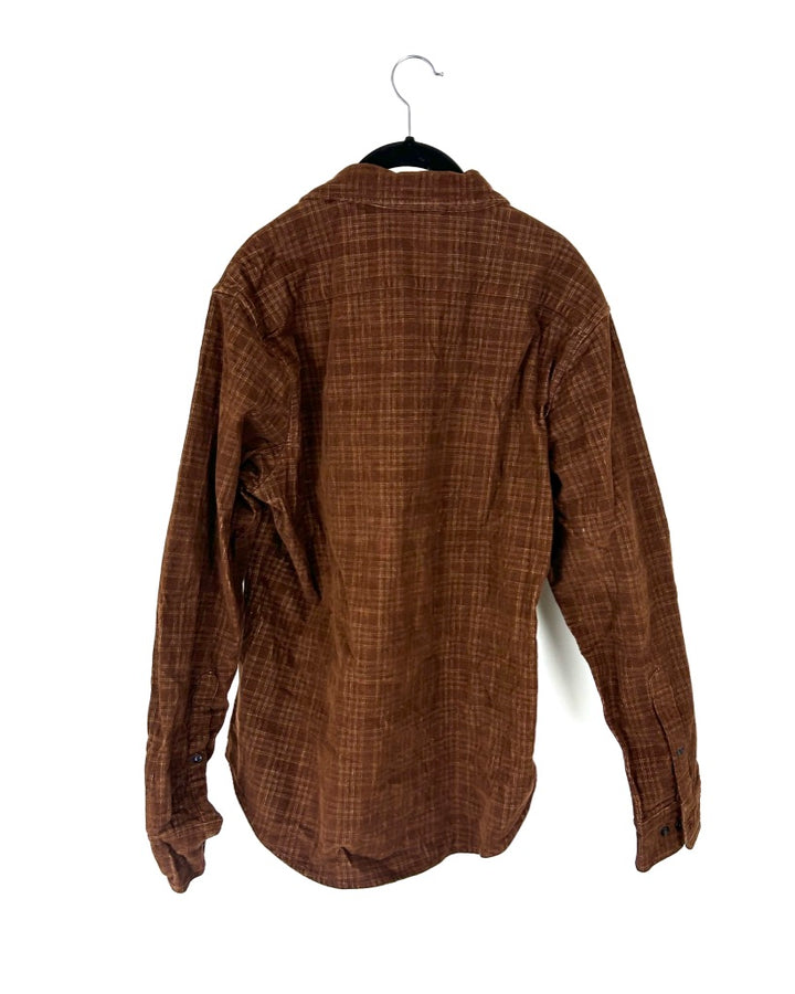 Brown Corduroy Button-Up Cardigan - Size 4/6