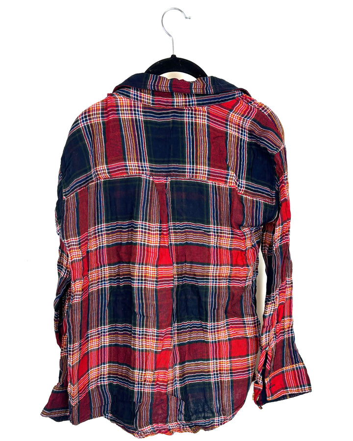 Red and Blue Flannel - Size 0/2