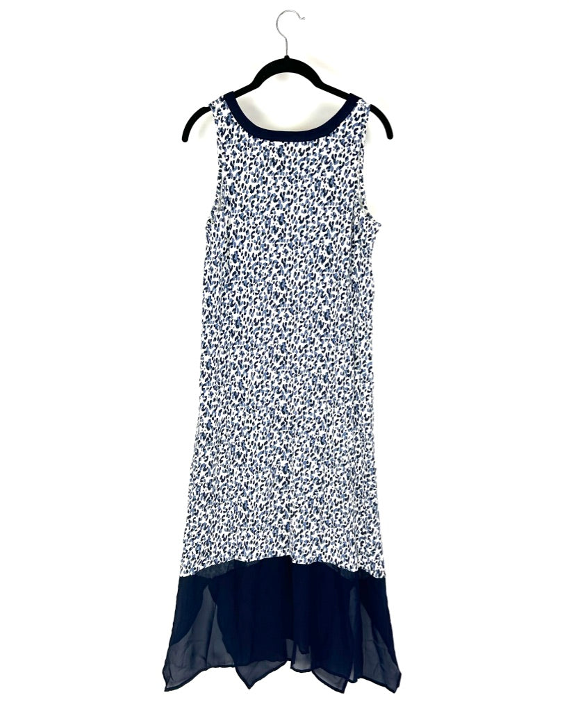 Blue Cheetah Print Lounge Dress - Size 4/6