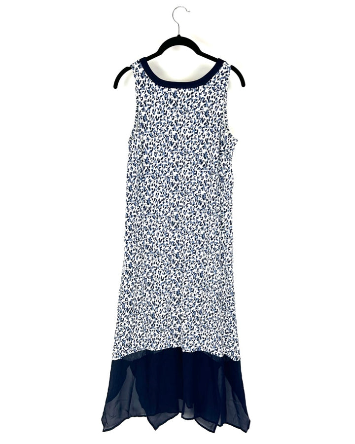 Blue Cheetah Print Lounge Dress - Size 4/6