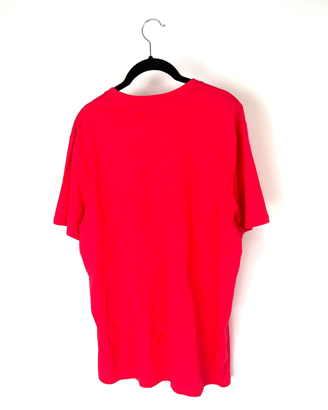 MENS Bright Salmon Pink T-Shirt - Medium