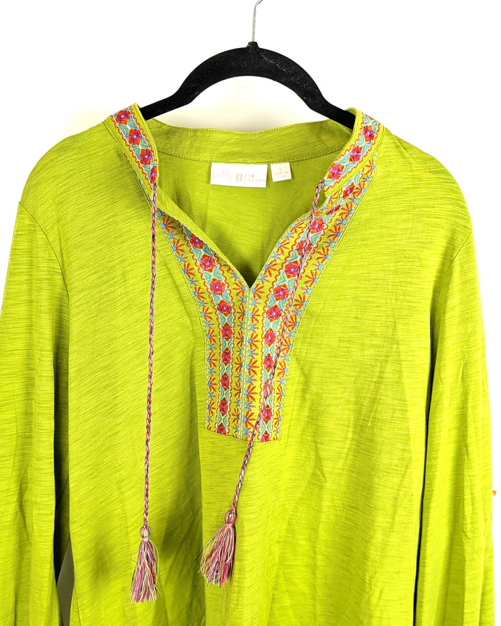 Light Green Tunic with Tassels - Size 6/8