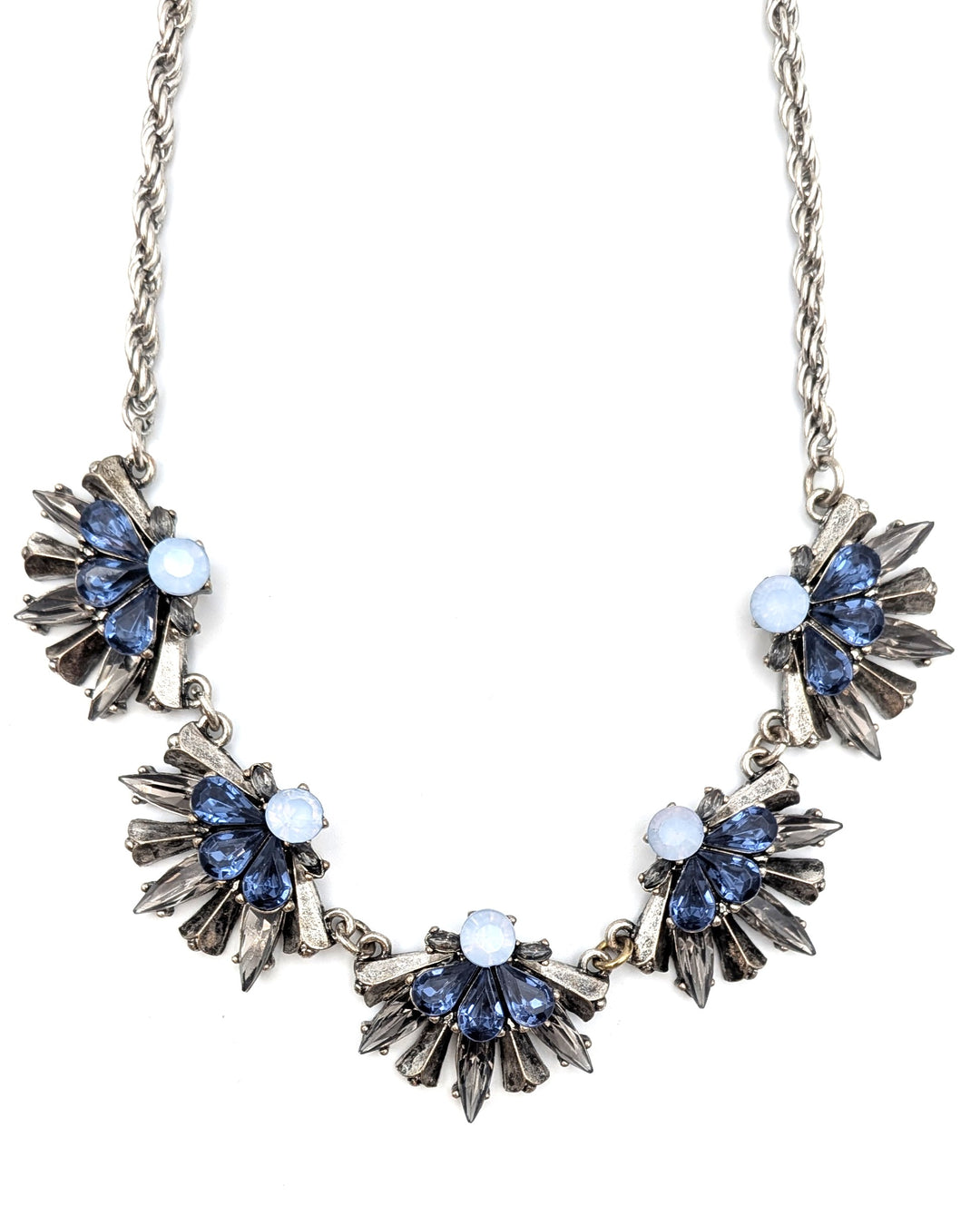 Silver Bloom Statement Necklace